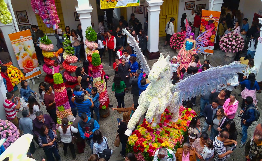 Ambato en flor y fiesta | Coloridos desfiles, arte y tradición se unen en la Fiesta de las Flores y las Frutas, celebrando la resiliencia y la identidad ambateña. Foto: Instituto Nacional de Patrimonio Cultural