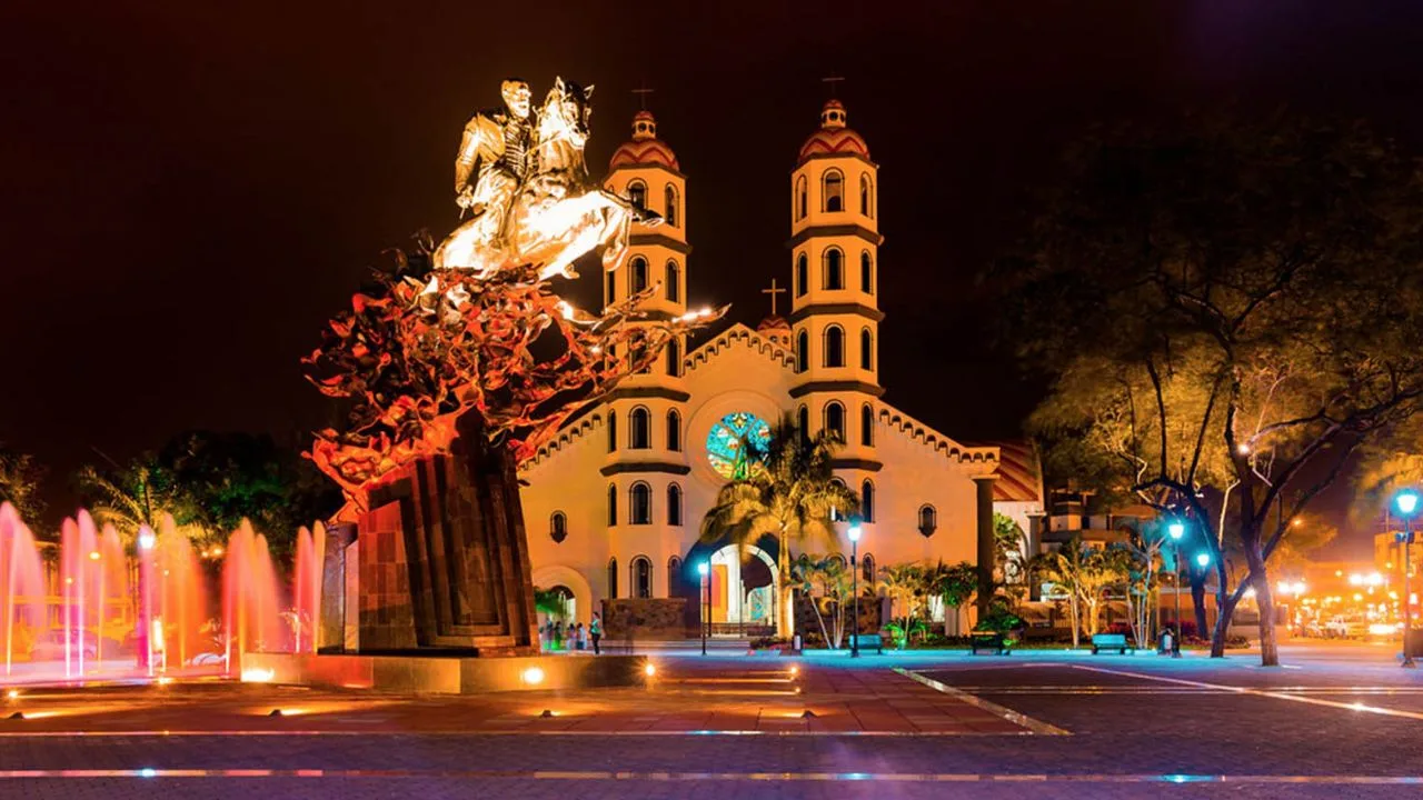 La Catedral Metropolitana de Portoviejo, símbolo de la resiliencia y riqueza cultural de la capital manabita, reconocida como uno de los 21 Pueblos Mágicos del Ecuador. Foto Web