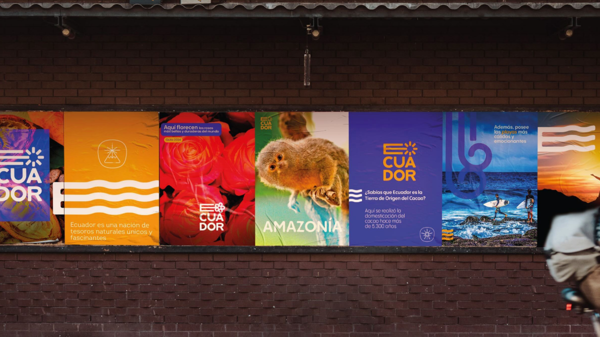 Campaña visual de la nueva Marca País “Expandiendo nuestra luz – Brilla auténticamente”, que resalta la biodiversidad ecuatoriana, desde la Amazonía hasta las playas, pasando por el cacao y las rosas reconocidas en el mundo.