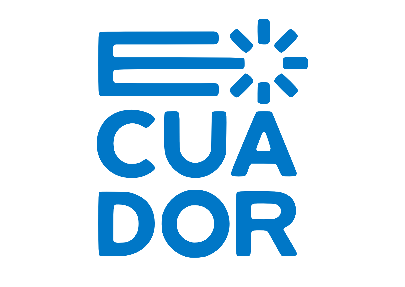 La nueva Marca País oficializada en 2024 bajo el concepto “Expandiendo nuestra luz – Brilla auténticamente”, diseñada por FutureBrand Hispanoamérica y McCann Ecuador.