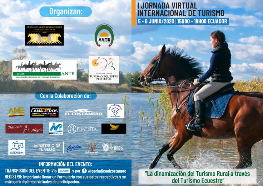 El Costanero y ANTE Ecuador impulsaron la I Jornada Virtual Internacional de Turismo Ecuestre, promoviendo la integración rural y el desarrollo sostenible en el 2020.