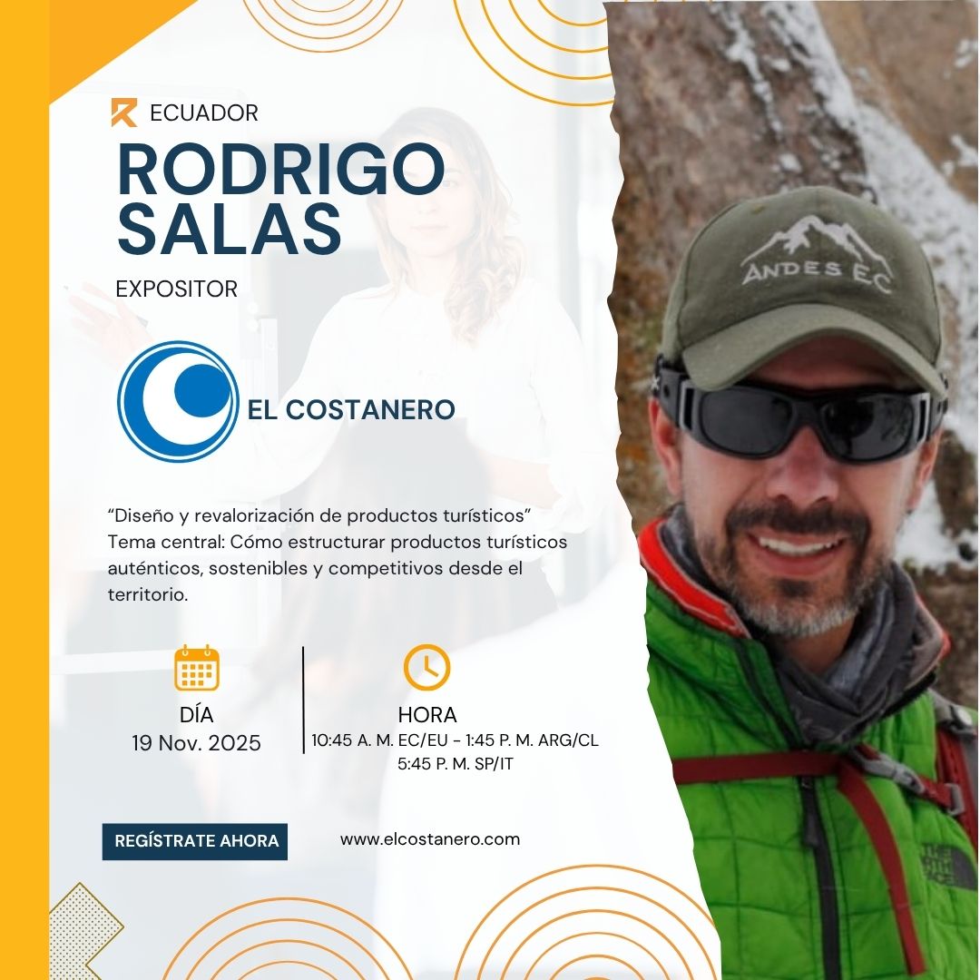 Rodrigo Salas Vaca, especialista en desarrollo turístico sostenible, inauguró las Master Class con una visión técnica y territorial sobre la creación de productos turísticos auténticos y competitivos. Foto: Imagen utilizada en la promo oficial de la Master Class