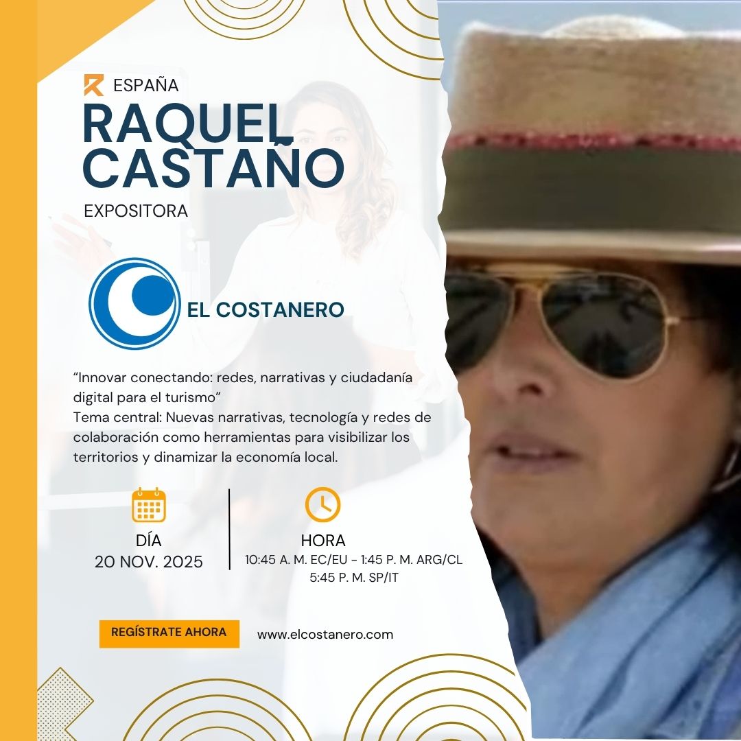 Raquel Castaño Blázquez aportó una mirada científica sobre territorio, narrativas y ciudadanía digital, destacando la innovación como motor para dinamizar la economía local. Foto: Imagen utilizada en la promo oficial de la Master Class.