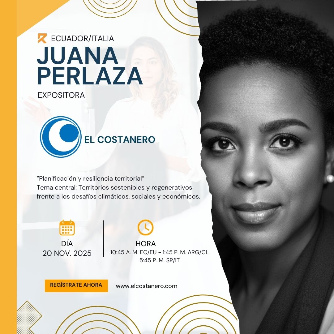 Juana Perlaza cerró las jornadas con una ponencia sobre planificación, resiliencia y regeneración territorial frente a los desafíos climáticos, sociales y económicos. Foto: Imagen utilizada en la promo oficial de la Master Class