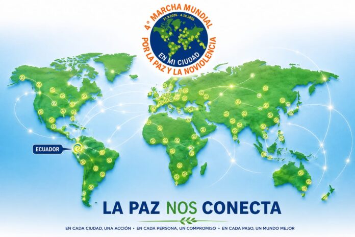 La paz no conoce fronteras. De ciudad en ciudad y de persona en persona, la 4.ª Marcha Mundial por la Paz y la Noviolencia nos recuerda que cada acción cuenta.
